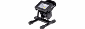 Projecteur LED noir rechargeable et portable, pour éclairage de chantier